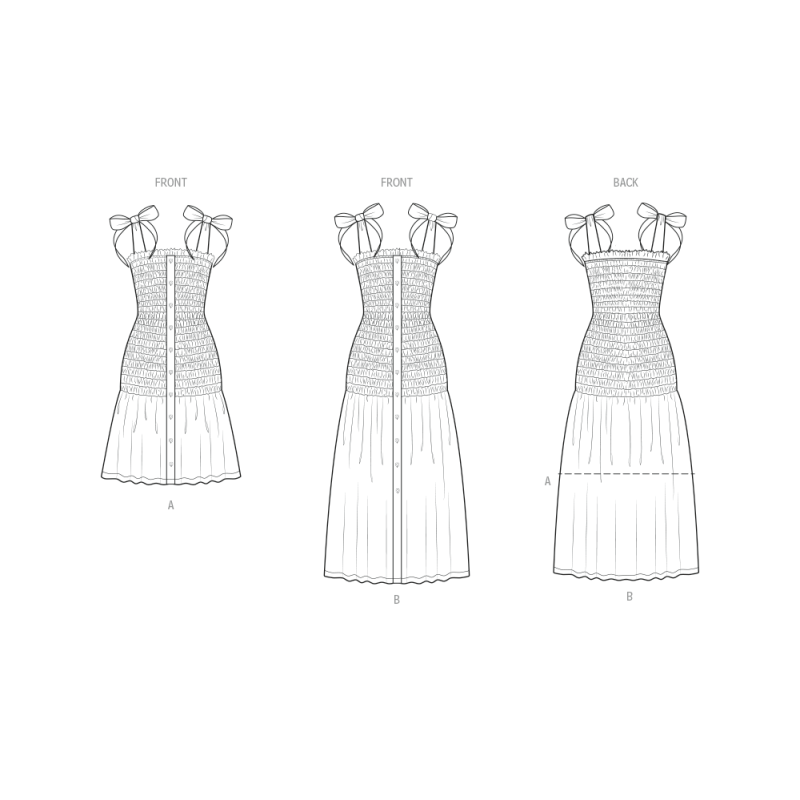 Patron KnowMe 2115.Y5 (46-54) - Robe à smocks avec détails raffinés