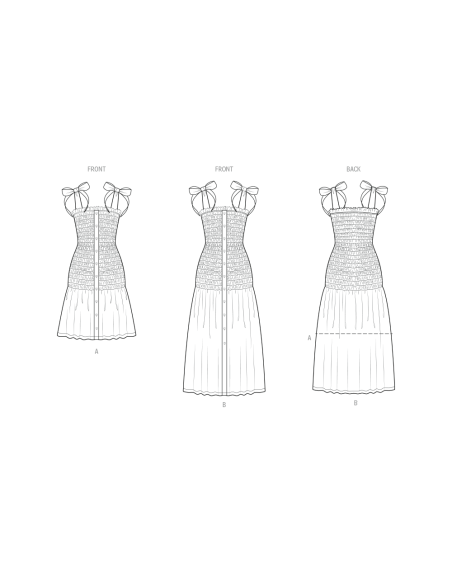 Patron KnowMe 2115.Y5 (46-54) - Robe à smocks avec détails raffinés