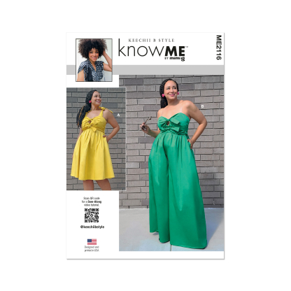 Patron KnowMe 2116.N5 (38-46) - Robe et combinaison nouées sur le devant