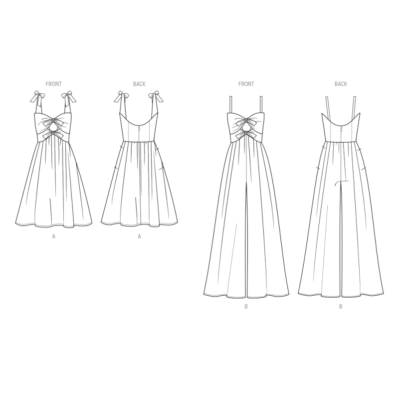 Patron KnowMe 2116.N5 (38-46) - Robe et combinaison nouées sur le devant