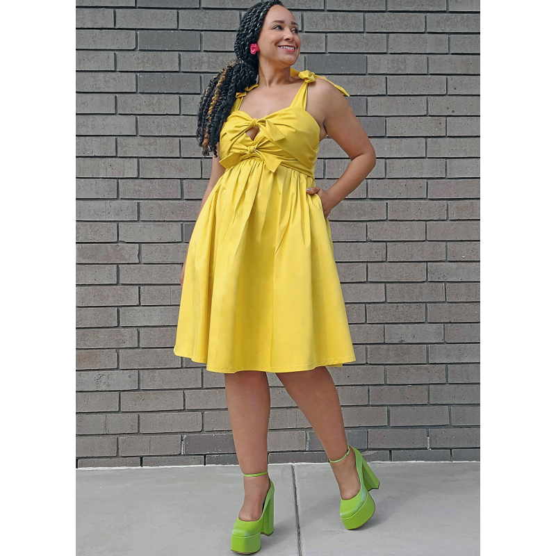 Patron KnowMe 2116.N5 (38-46) - Robe et combinaison nouées sur le devant