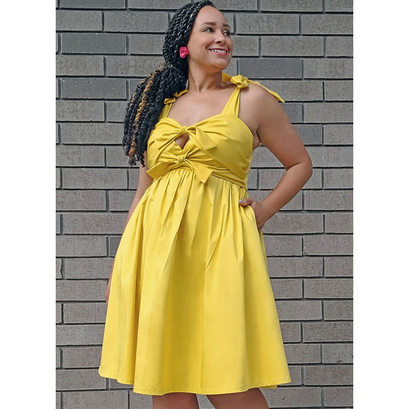 Patron KnowMe 2116.N5 (38-46) - Robe et combinaison nouées sur le devant