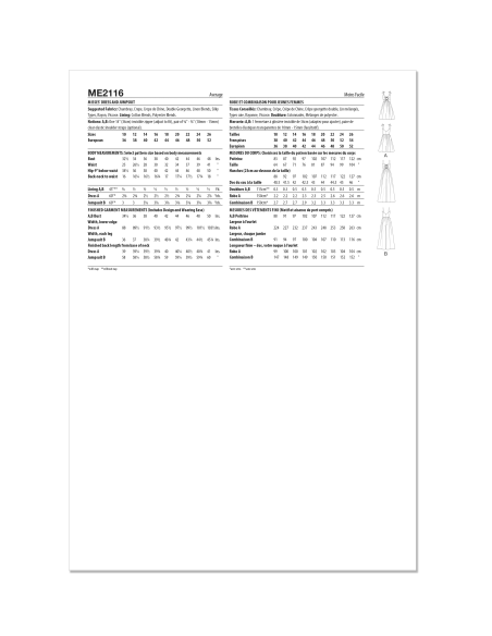 Patron KnowMe 2116.Y5 (46-54) - Robe et combinaison nouées sur le devant