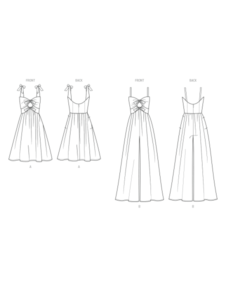 Patron KnowMe 2116.Y5 (46-54) - Robe et combinaison nouées sur le devant