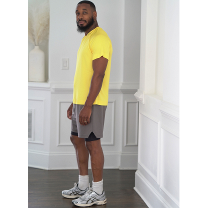 Patron KnowMe 2117.A (38-52) - Ensemble pour hommes : hauts en tricot et shorts avec détails fonctionnels 2