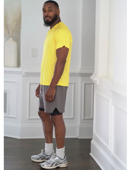 Patron KnowMe 2117.A (38-52) - Ensemble pour hommes : hauts en tricot et shorts avec détails fonctionnels