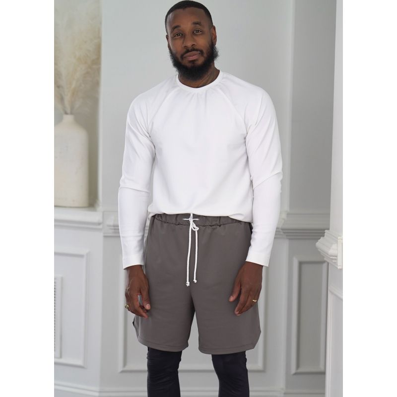 Patron KnowMe 2117.A (38-52) - Ensemble pour hommes : hauts en tricot et shorts avec détails fonctionnels