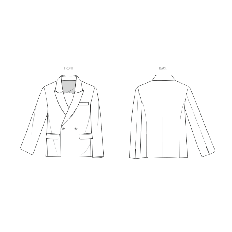 Patron KnowMe 2118.AA (46-54) - Veste oversize croisée avec détails raffinés