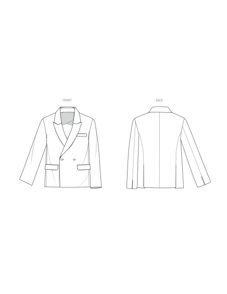 Patron KnowMe 2118.AA (46-54) - Veste oversize croisée avec détails raffinés