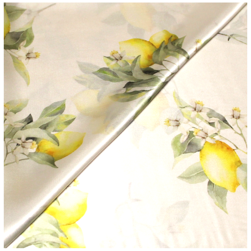 Satin 100% soie - Citron