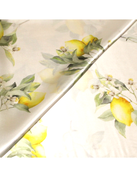 Satin 100% soie - Citron