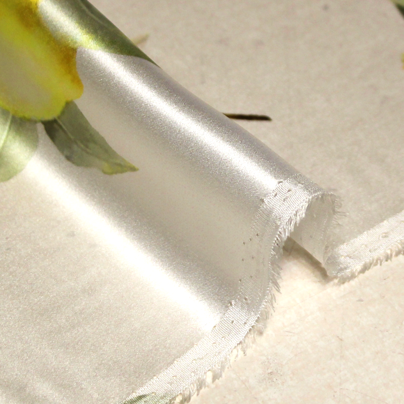 Satin 100% soie - Citron