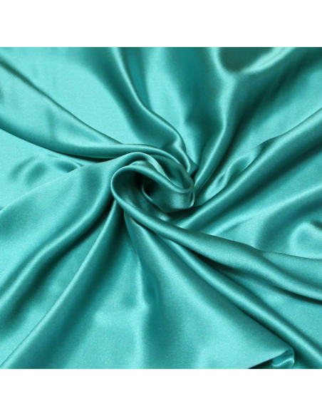 Satin 100% soie - Turquoise