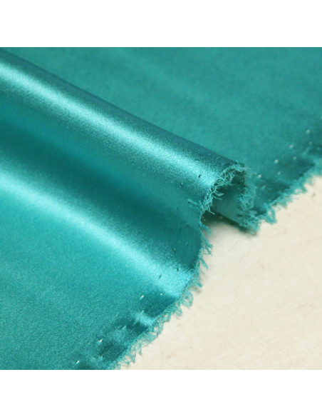 Satin 100% soie - Turquoise