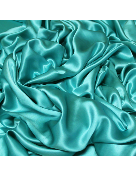 Satin 100% soie - Turquoise