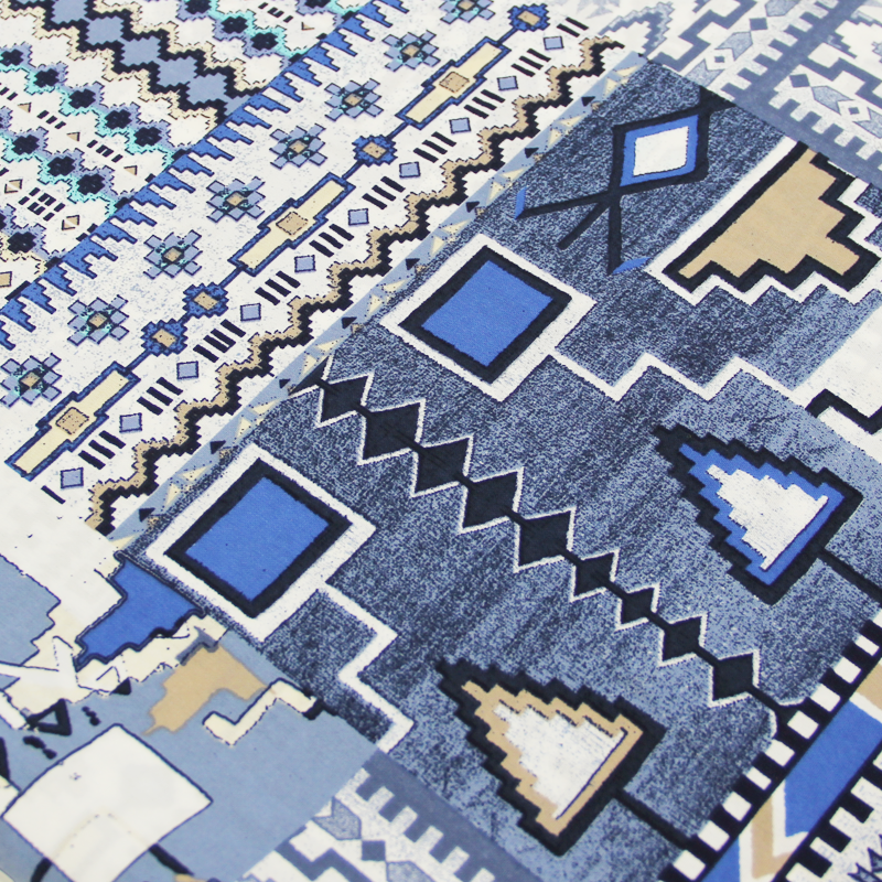 Javanaise imprimée - Aztèque Bleu