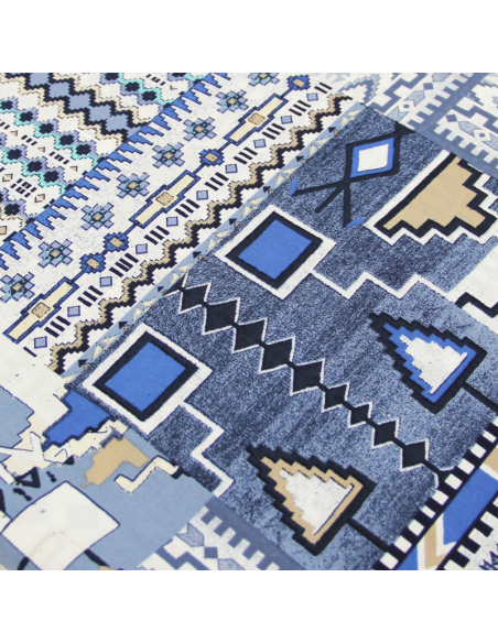 Javanaise imprimée - Aztèque Bleu