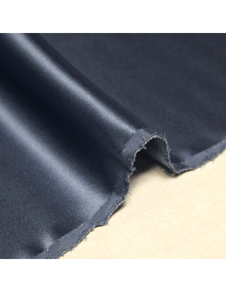 Satin 100% soie - Bleu gris