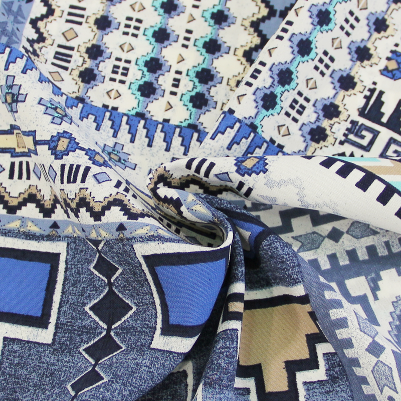 Javanaise imprimée - Aztèque Bleu