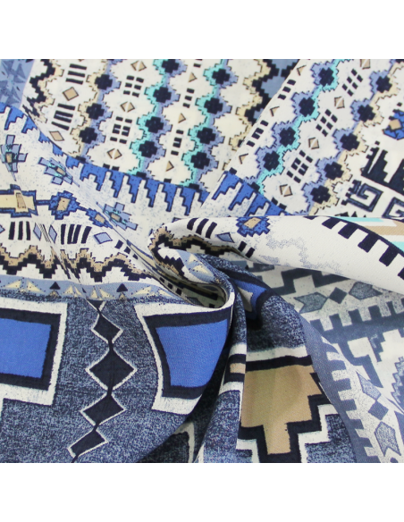 Javanaise imprimée - Aztèque Bleu