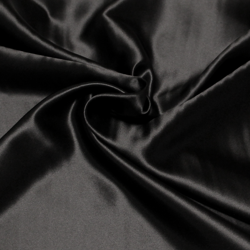 Satin 100% soie - Noir
