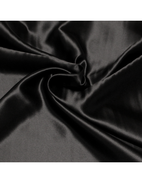 Satin 100% soie - Noir