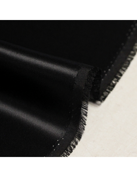 Satin 100% soie - Noir