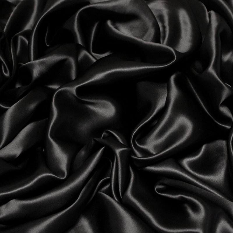 Satin 100% soie - Noir