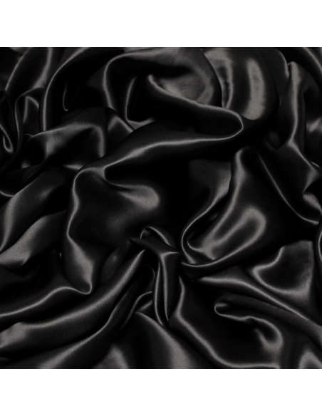 Satin 100% soie - Noir