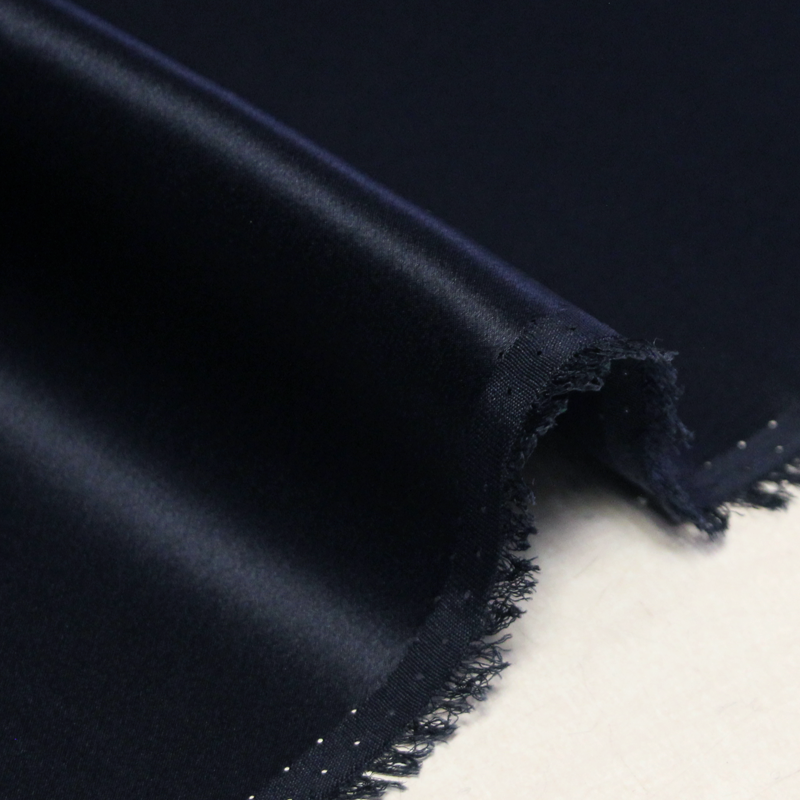 Satin 100% soie - Bleu nuit