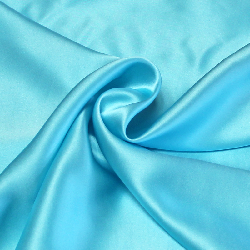 Satin 100% soie - Bleu azur