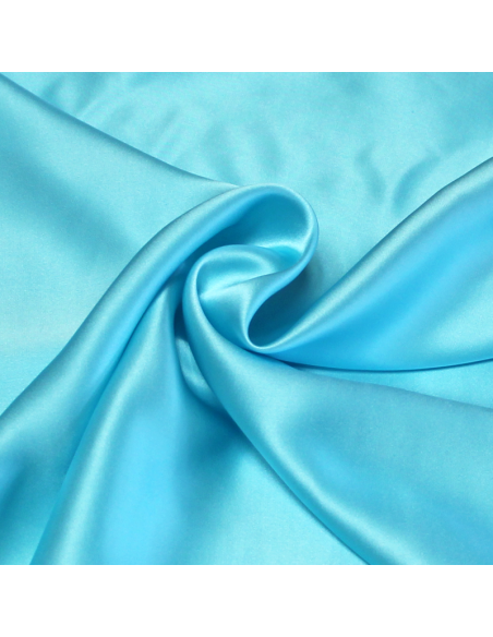 Satin 100% soie - Bleu azur