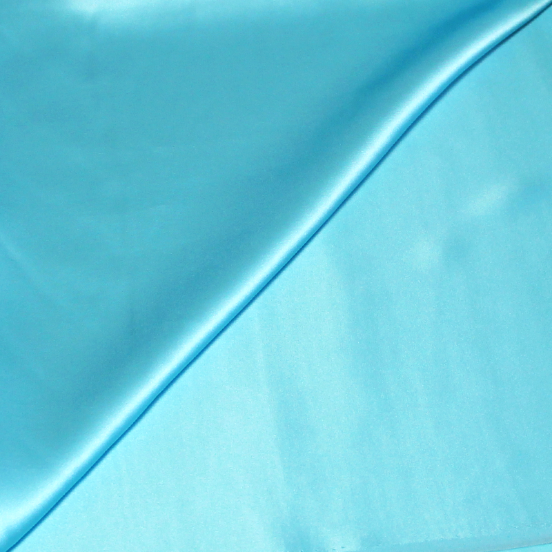 Satin 100% soie - Bleu azur