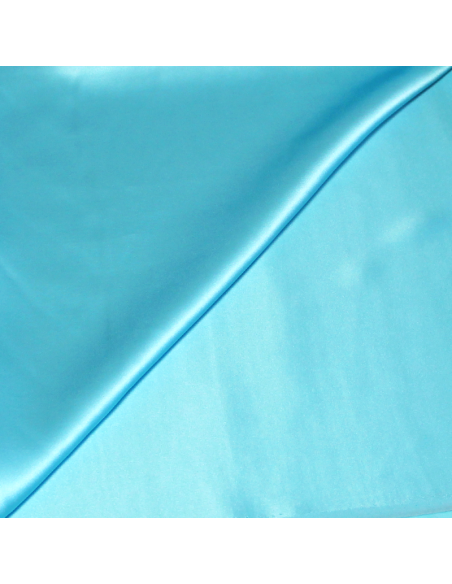 Satin 100% soie - Bleu azur