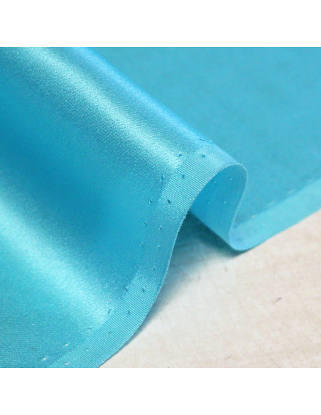 Satin 100% soie - Bleu azur