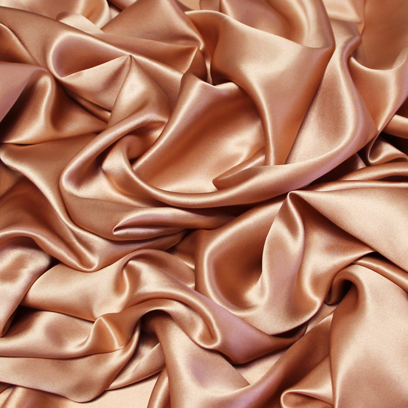 Satin 100% soie - Cheeky bronze