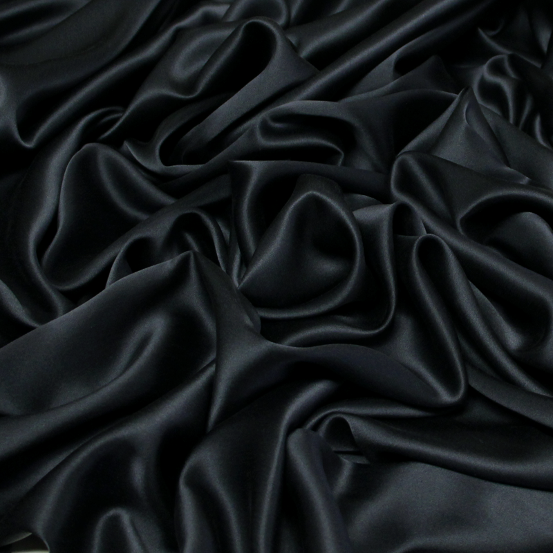 Satin 100% soie - Ardoise