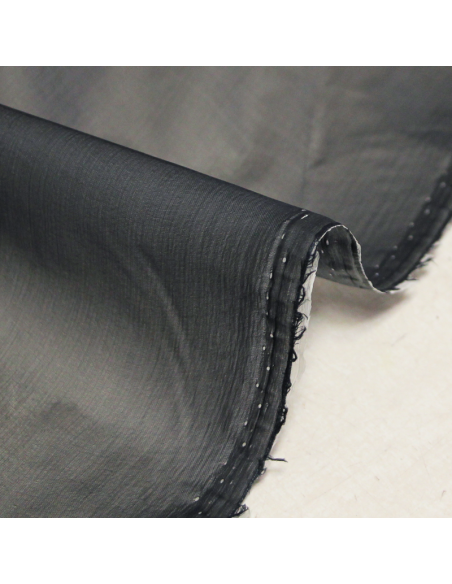 Mousseline 100% soie imperméable - Noir