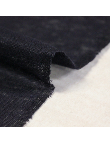 Jersey 100% lin - Bleu nuit