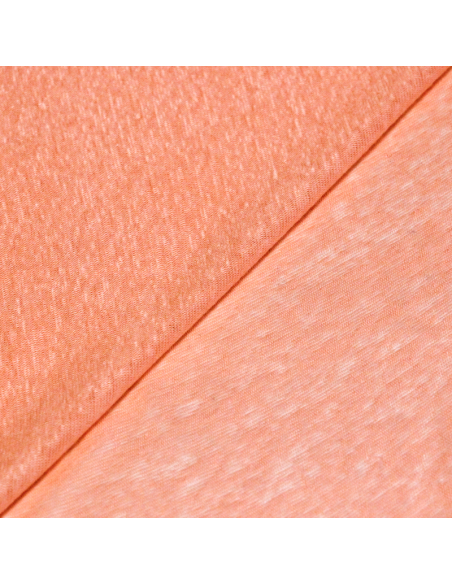 Jersey 100% lin - Saumon