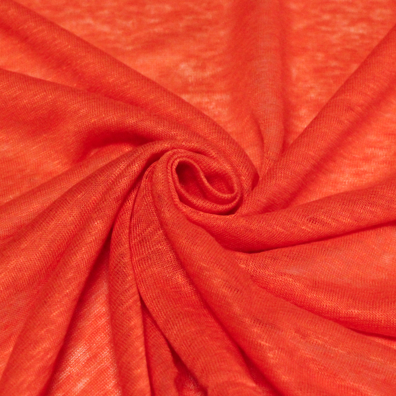 Jersey 100% lin - Orange