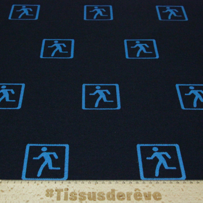 Jacquard sergé - Motif bonhommes (Coupon de 3.80 mètres) 2