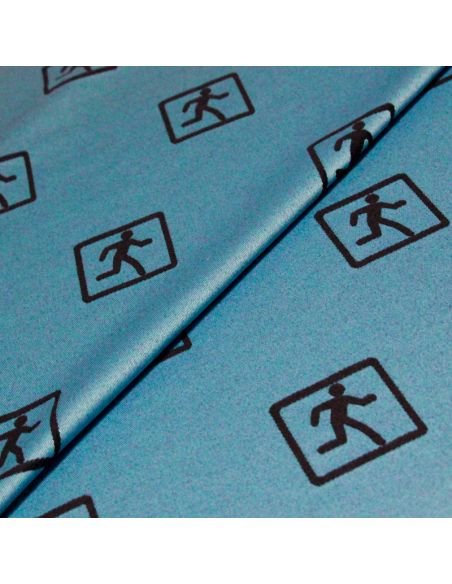 Jacquard sergé - Motif bonhommes (Coupon de 3.80 mètres)