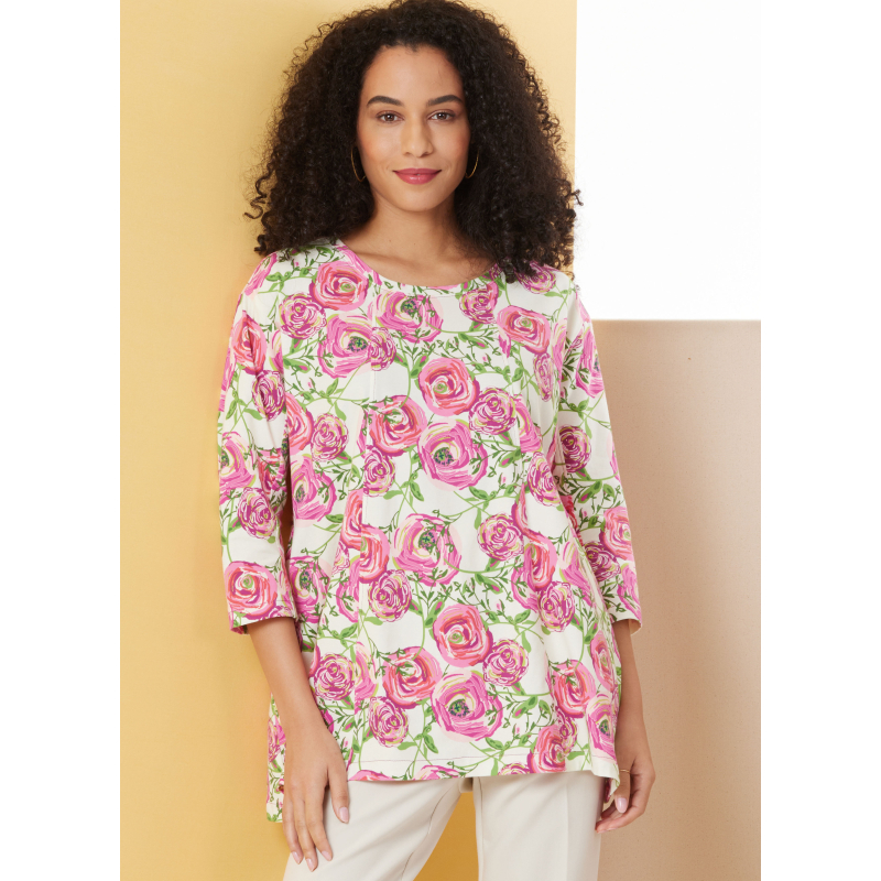 Patron Butterick 7023 A (32-54) - Tuniques amples à manches 3/4