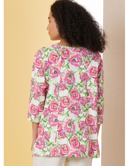 Patron Butterick 7023 A (32-54) - Tuniques amples à manches 3/4