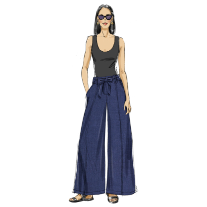 Patron Butterick 7024 K5 (36-44) - Pantalons à jambes larges 2