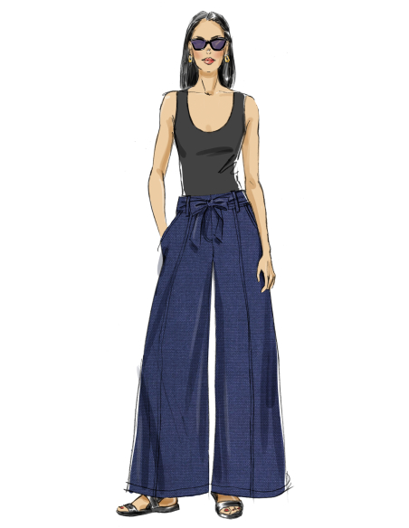 Patron Butterick 7024 K5 (36-44) - Pantalons à jambes larges