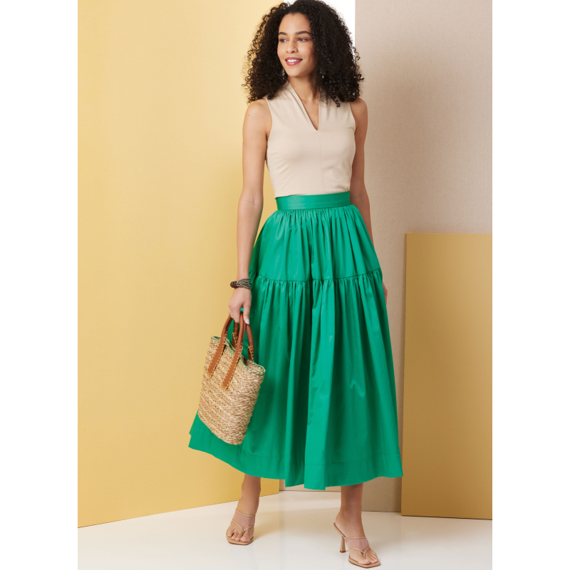 Patron Butterick 7025 D5 (32-40) - Jupes amples à volants