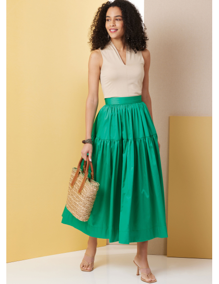 Patron Butterick 7025 D5 (32-40) - Jupes amples à volants