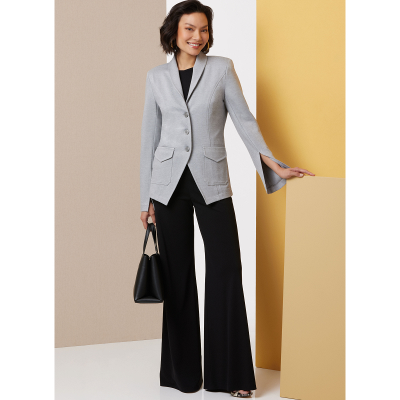 Patron Butterick 7026 Y5 (46-54) - Vestes à col châle et manches fendues